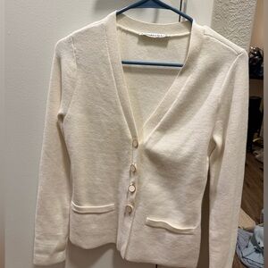 Abercrombie White Cardigan